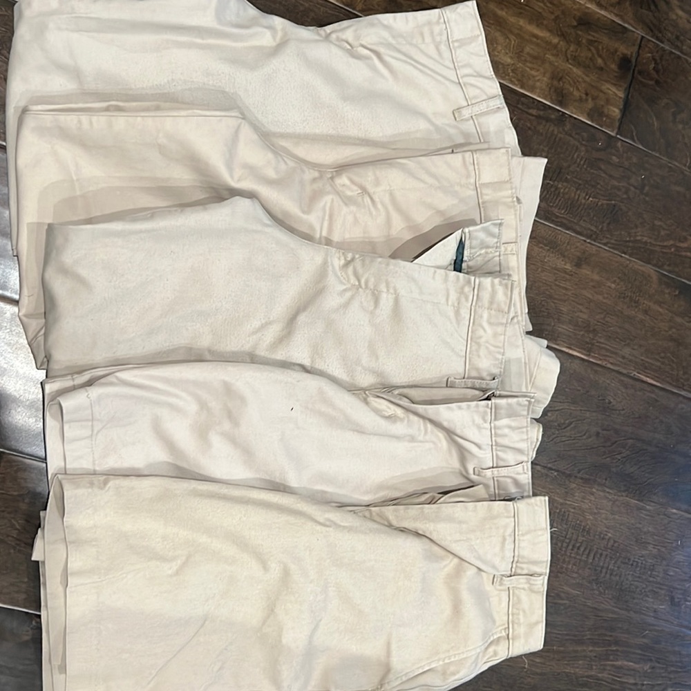 Uniform khaki pants and shorts lot. 14-16